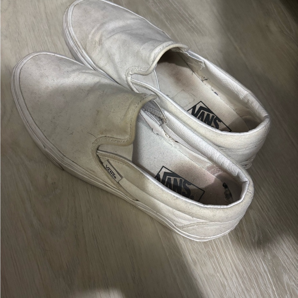 Vans Slip-On Sneakers in Off-White